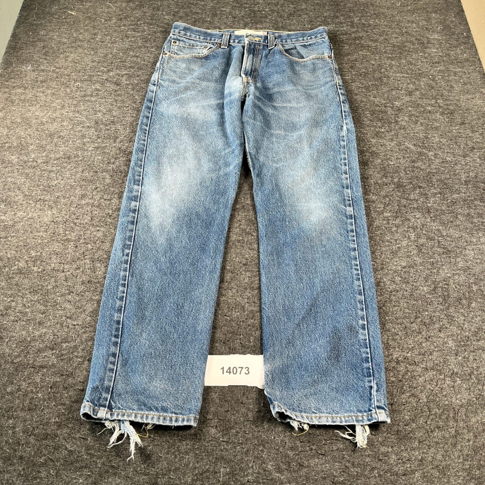 Levi's 505 Straight Leg Jeans Mens 32x30 Blue Denim Cotton Casual Regular Fit